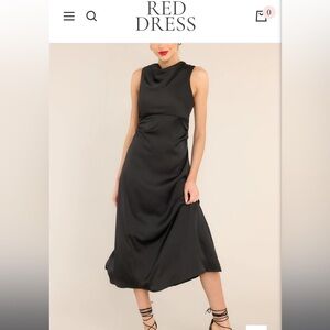 Black Cowl Neck Sleeveless Dress
